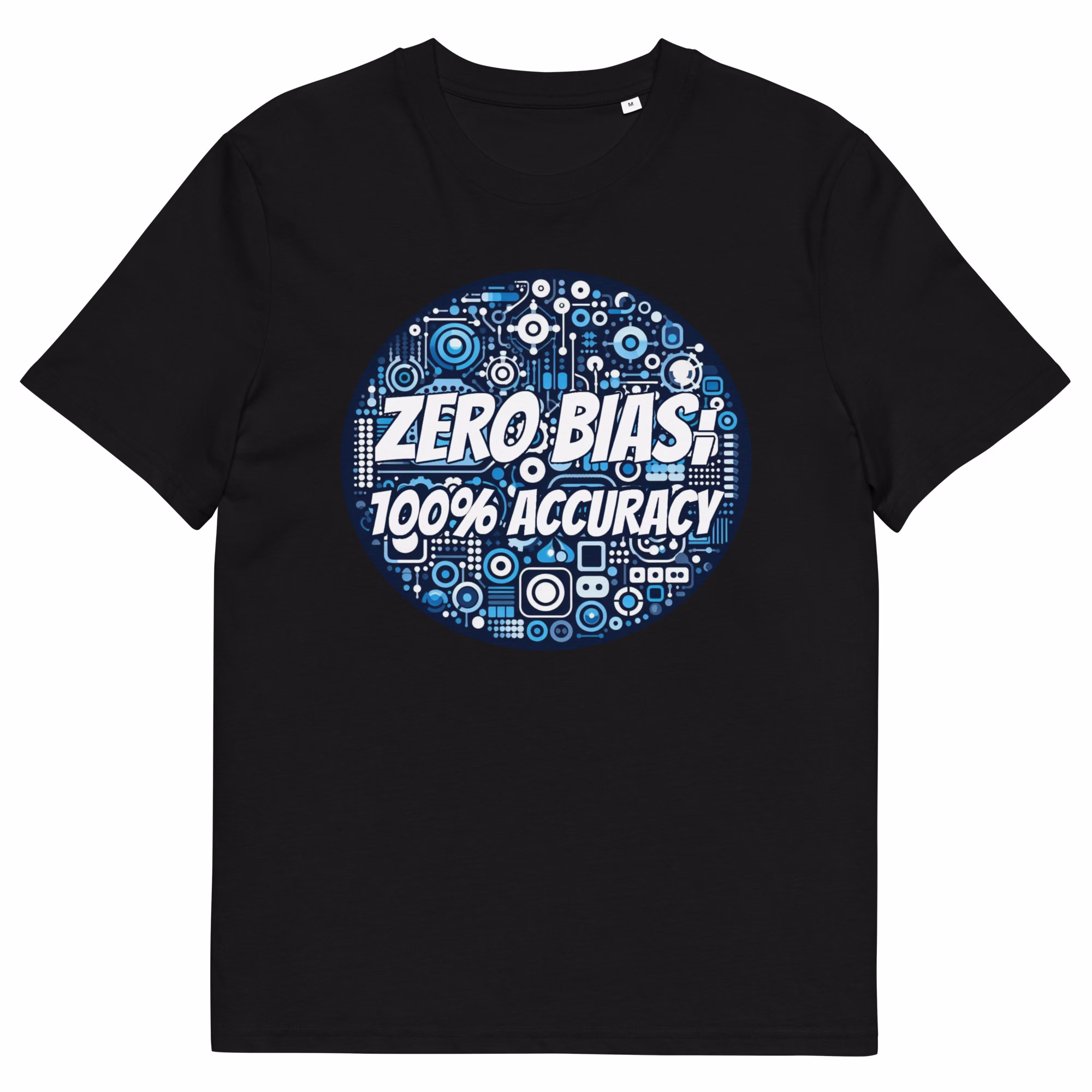 Data science t-shirt with 100% Accuracy Zero Bias text for machine learning engineers