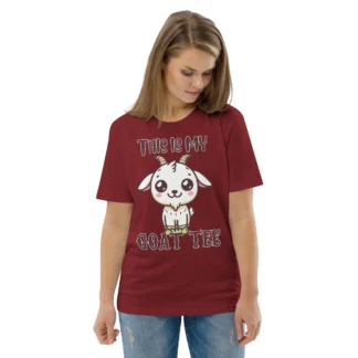 This Is My GOAT Tee text with goat showing greatest of all time pun humor