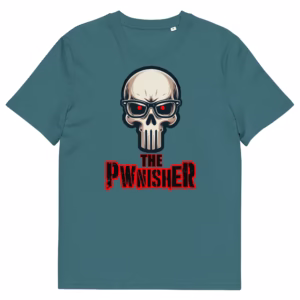 The Pwnisher T-Shirt - Funny Hacker Cybersecurity Gamer Unisex Organic Cotton Tee for Penetration Testers, InfoSec Professionals & Gamers