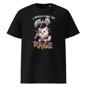 I Would Like to RAGE Funny Gamer Anger Management Unisex Organic Cotton Tee