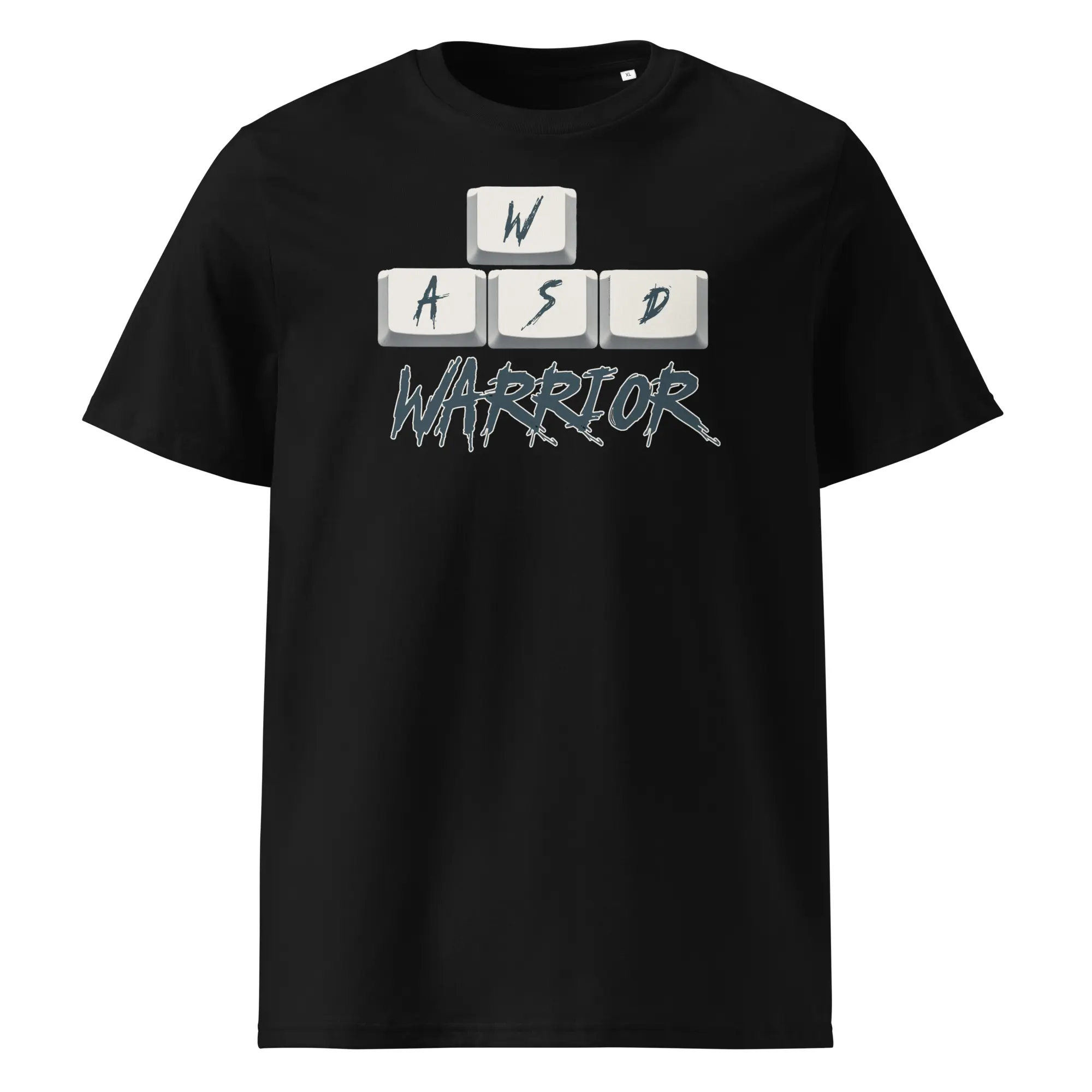 WASD gamer keyboard warrior unisex organic cotton tee