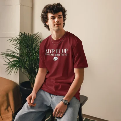 Keep It Up and I'll Set Your TTL to 1 unisex organic cotton tee