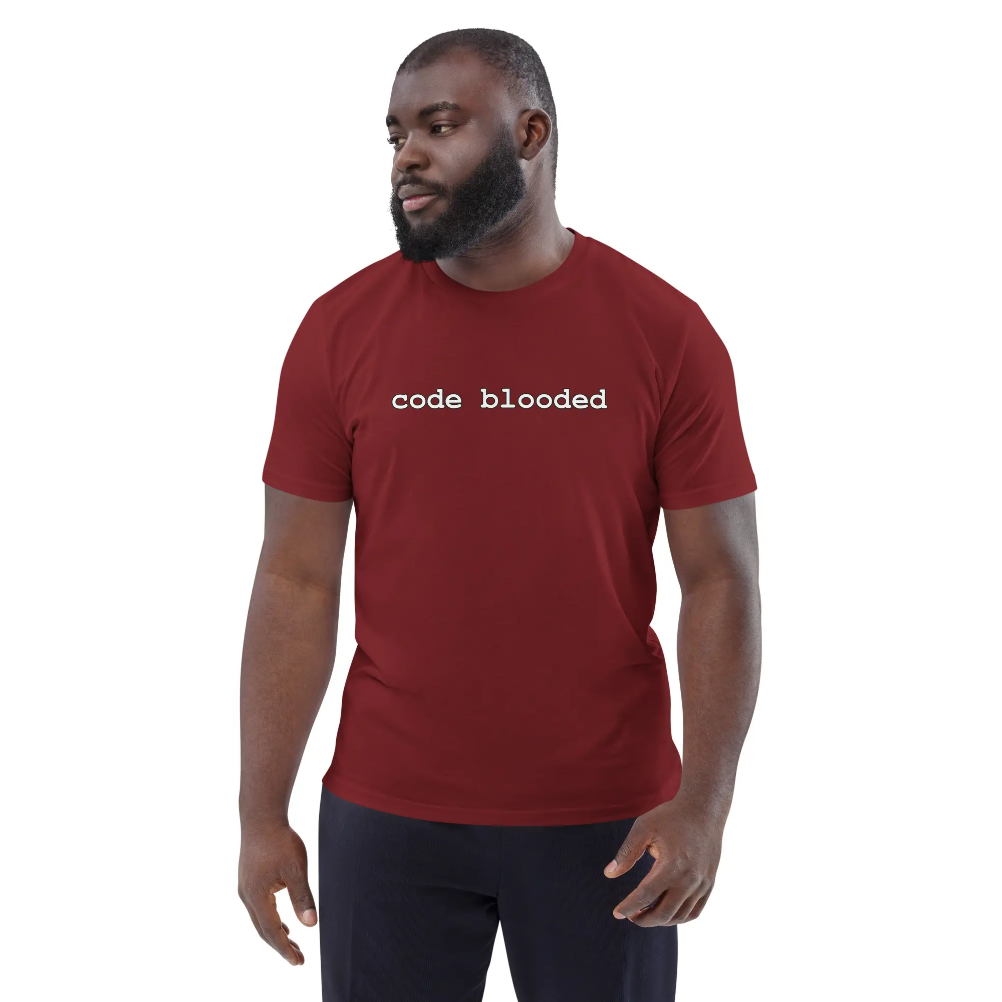 Code Blooded Unisex Organic Cotton T-Shirt – Programmer Humor Graphic Tee