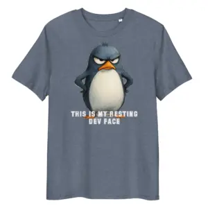 This is my resting dev face unisex organic cotton t-shirt