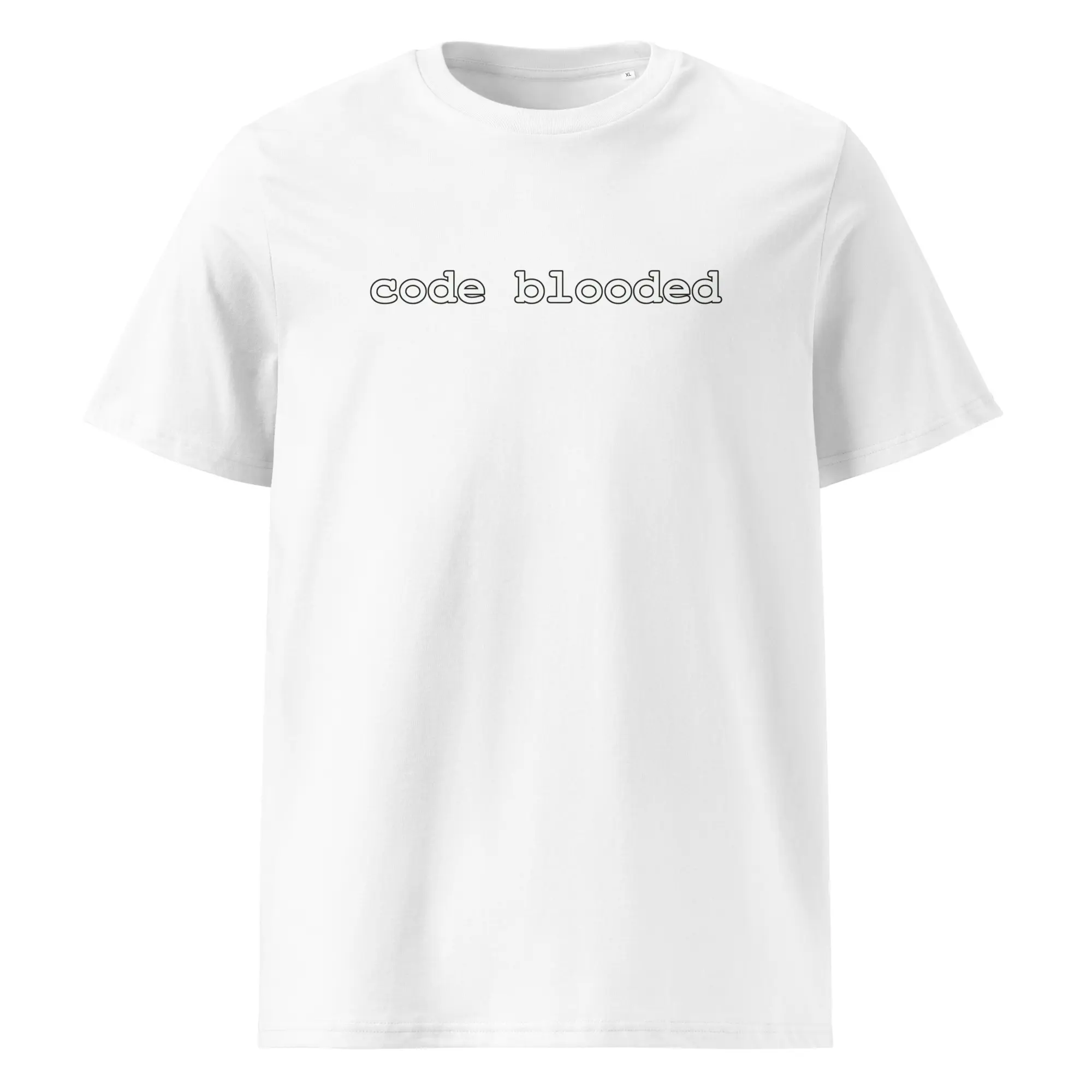 Code Blooded Unisex Organic Cotton T-Shirt – Programmer Humor Graphic Tee